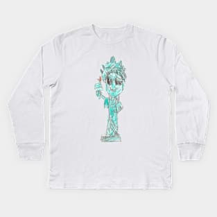 Lady Liberty Kids Long Sleeve T-Shirt